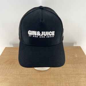 Gin And Juice Dre And Snoop Trucker Hat Cap Men's Black Mesh SnapBack OS